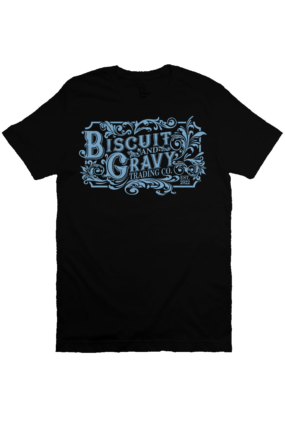 B&G Carolina w/ Blue Logo on Black Shirt