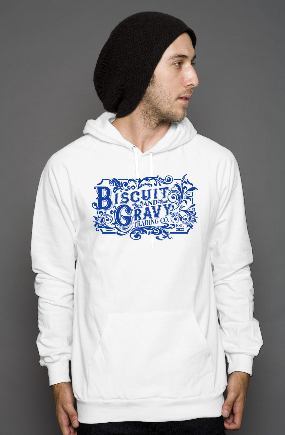 B&amp;amp;G White w/ Kentucky Blue Logo Hoodie 