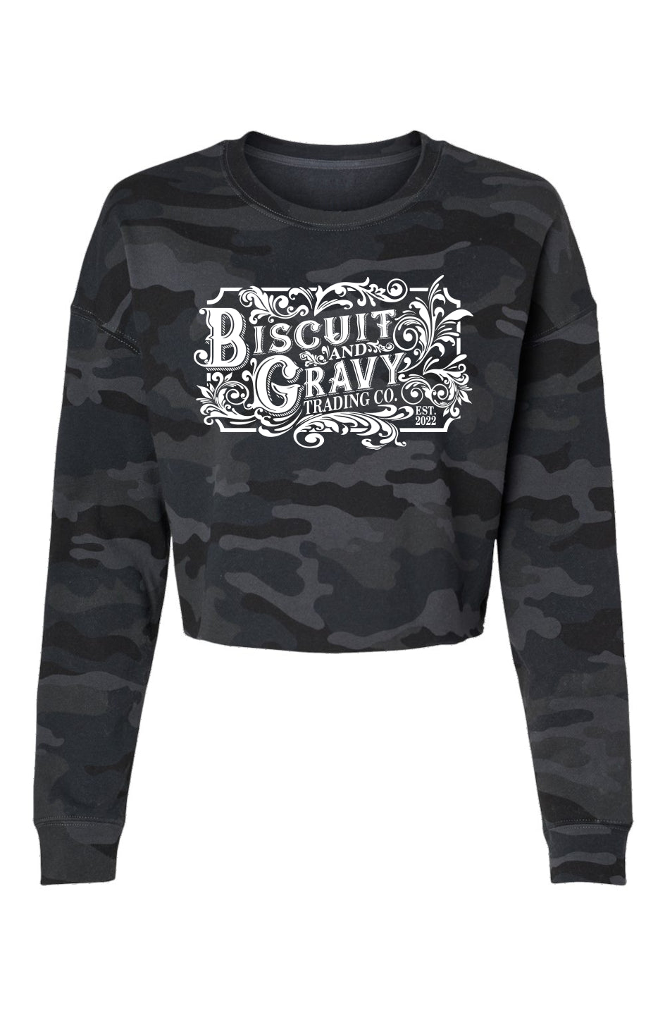 B&G Lightweight Camo Cropped Crew