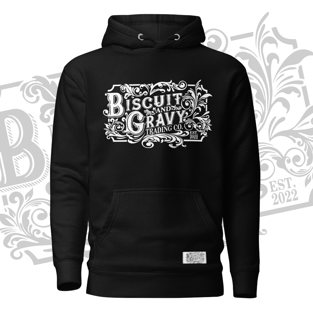 B&G Hoodie Black w/ White Logo