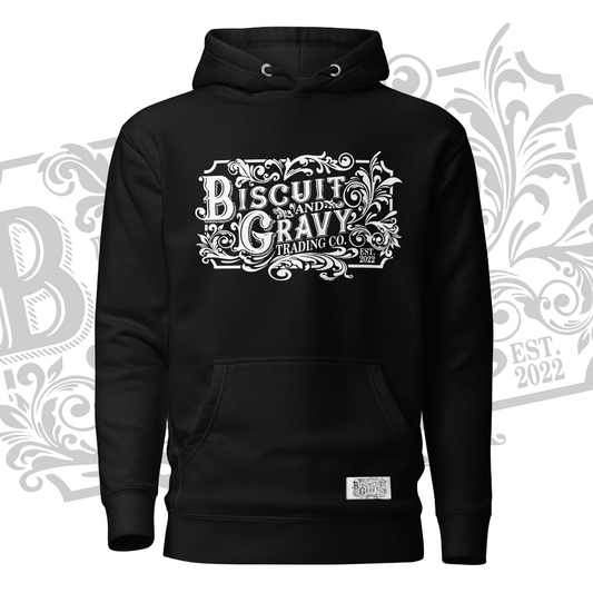 B&G Hoodie Black w/ White Logo